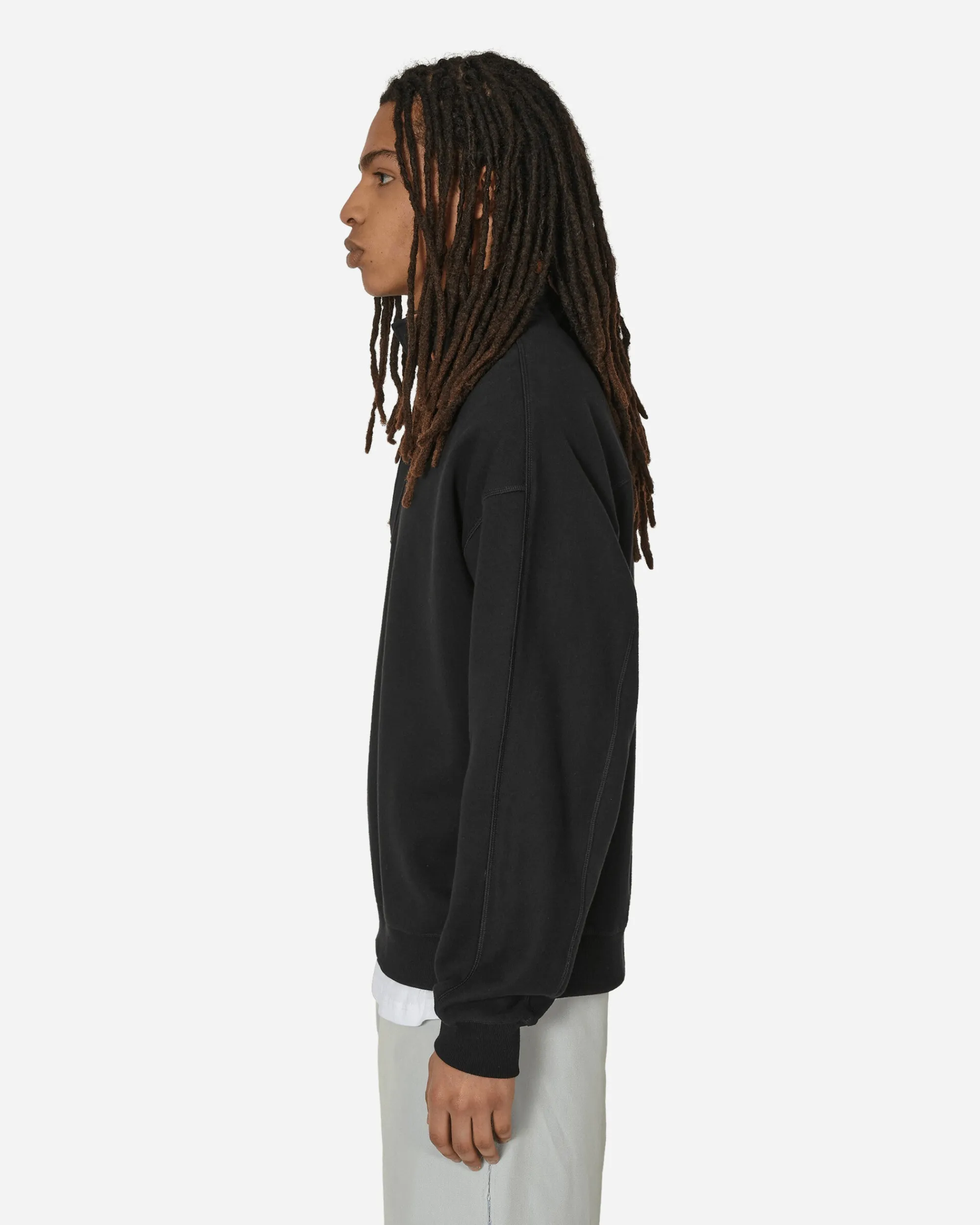 Unaffected Sweatshirts^Stand Collar Half Zip Sweatshirt Black