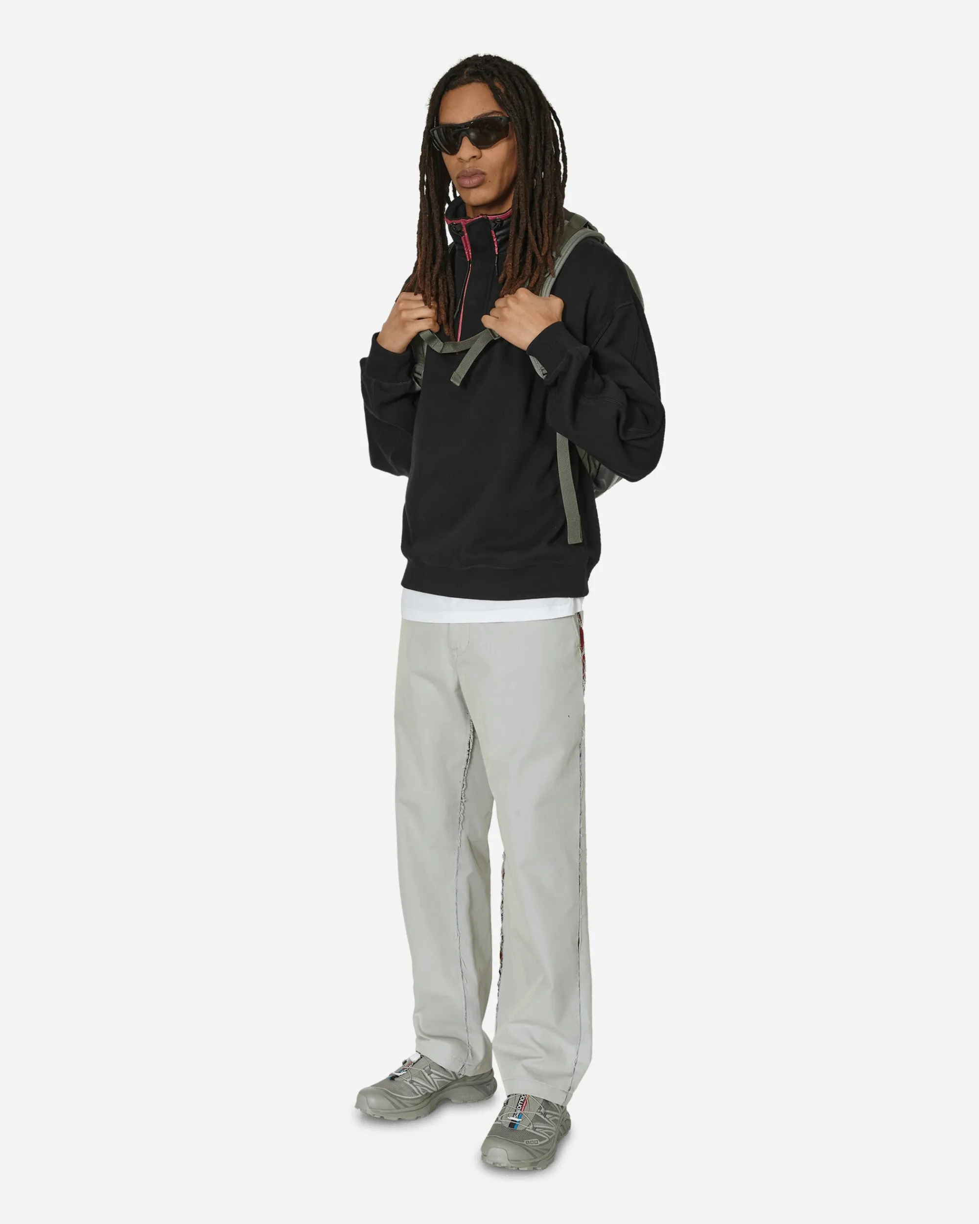 Unaffected Sweatshirts^Stand Collar Half Zip Sweatshirt Black