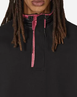 Unaffected Sweatshirts^Stand Collar Half Zip Sweatshirt Black