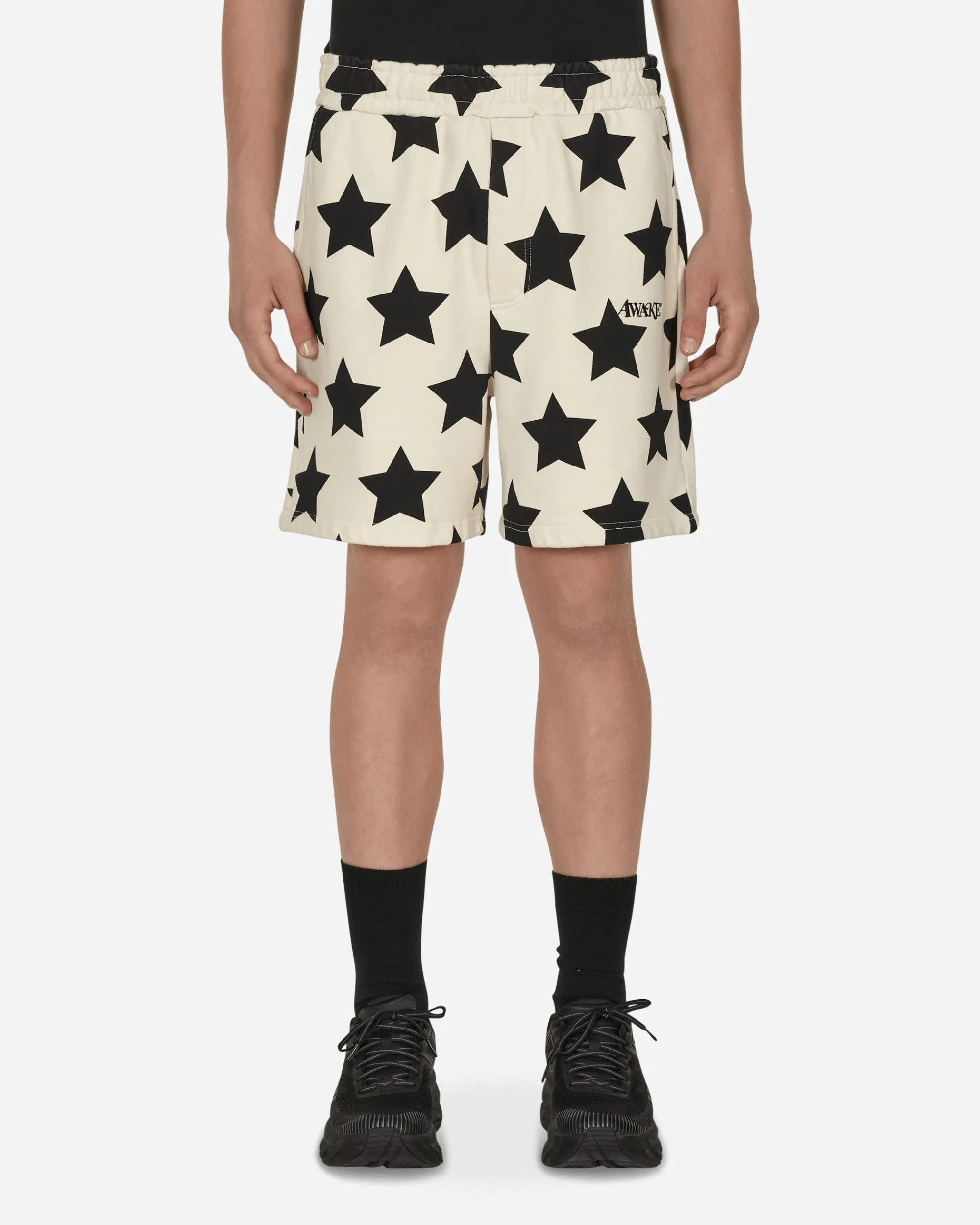 Awake NY Shorts^Star Printed Sweatshorts White