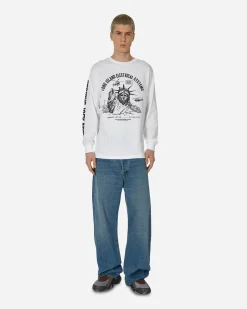 L.I.E.S. Records T-Shirts^Statue Longsleeve T-Shirt White