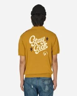 Hysteric Glamour T-Shirts^Stay Sick Polo Sweater Yellow