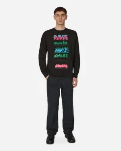 Awake NY T-Shirts^Stefan Meier Printed Longsleeve T-Shirt Black