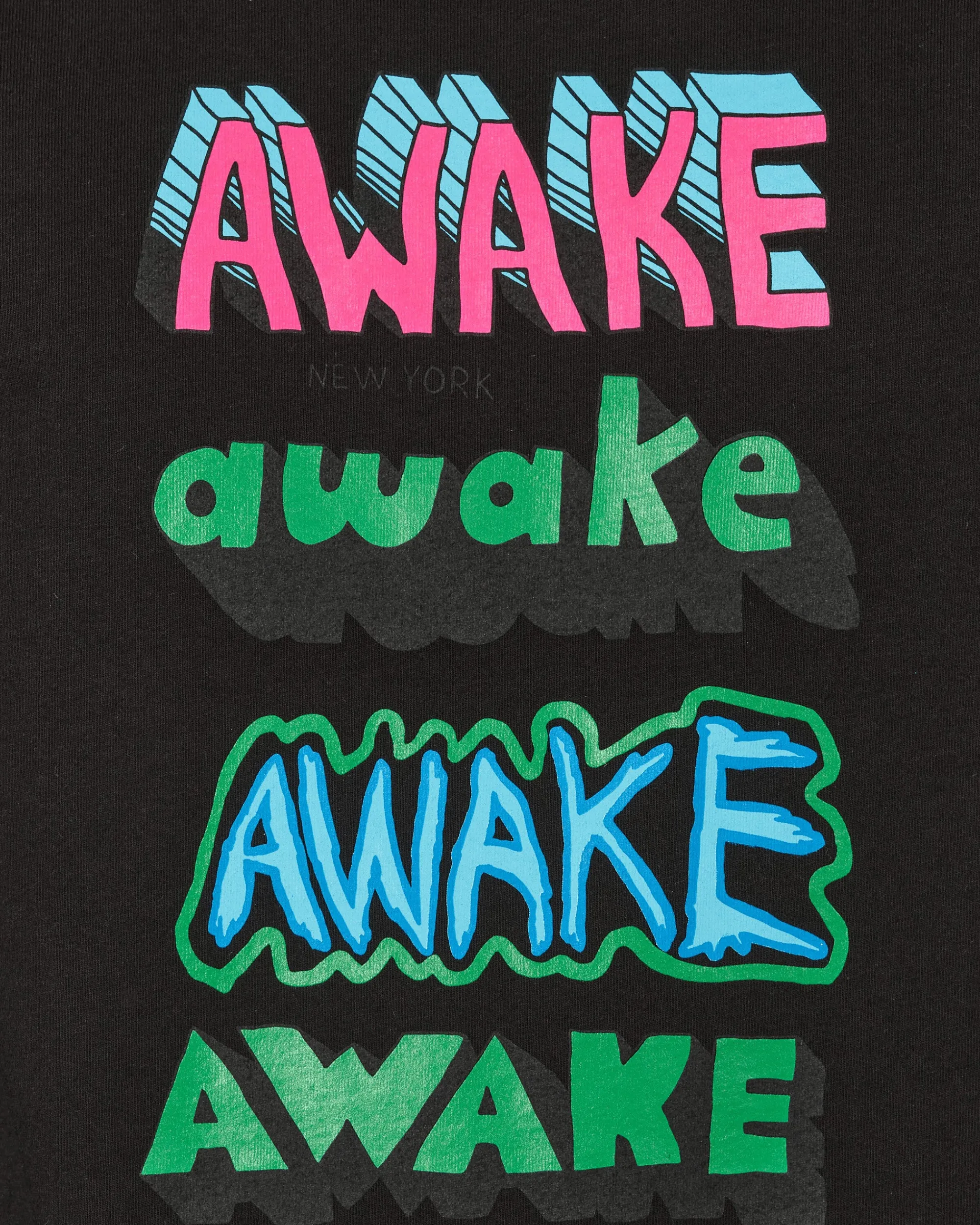 Awake NY T-Shirts^Stefan Meier Printed Longsleeve T-Shirt Black