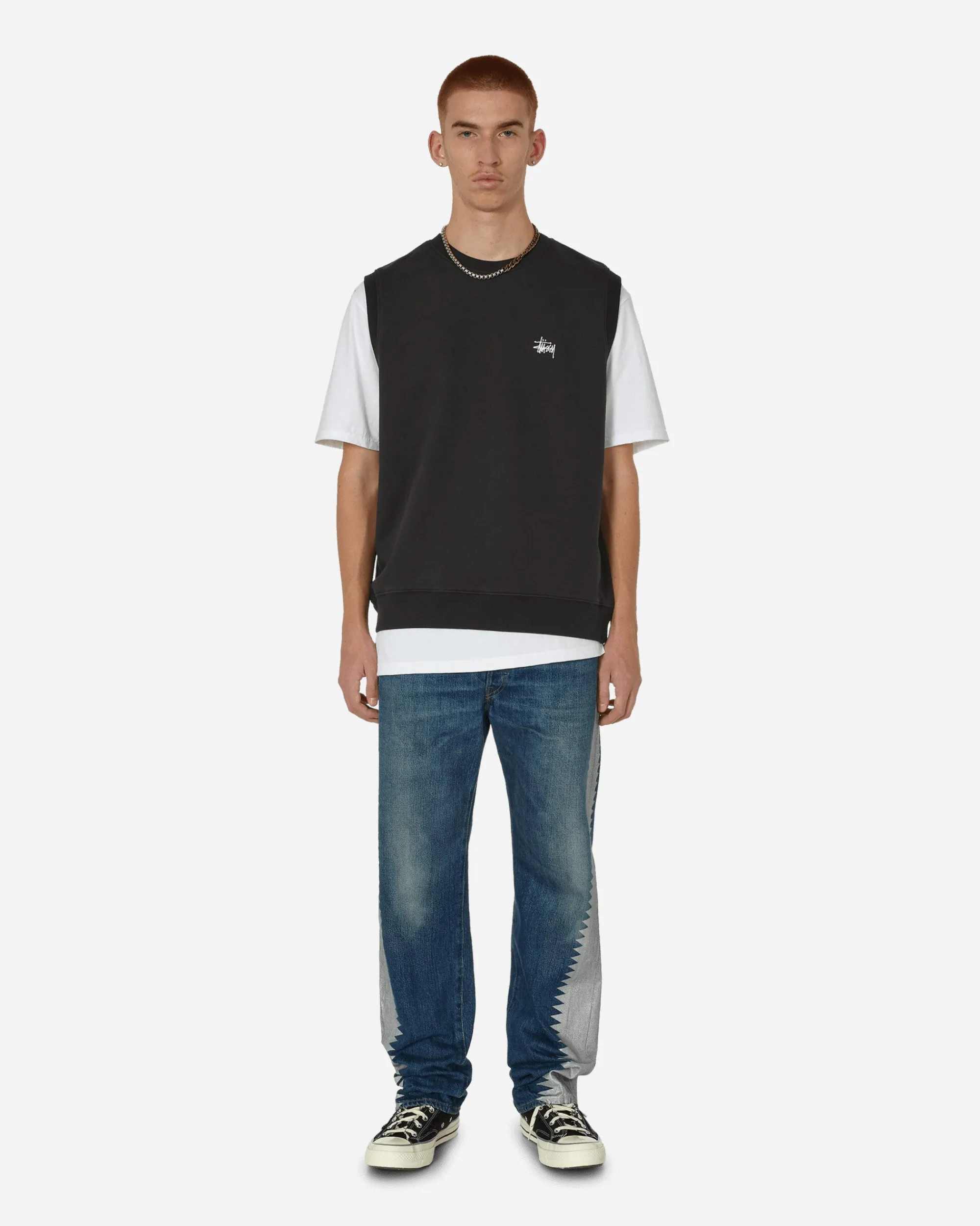 Stüssy Knitwear^Stock Fleece Vest Black