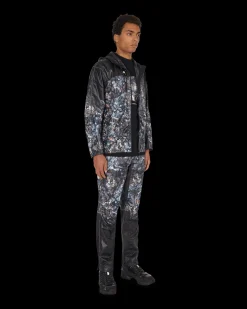 and wander Pants^Stone Printed Ripstop Pants Black