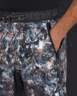 and wander Pants^Stone Printed Ripstop Pants Black
