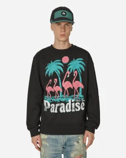 Paradis3 Sweatshirts^Storks Crewneck Sweatshirt Black