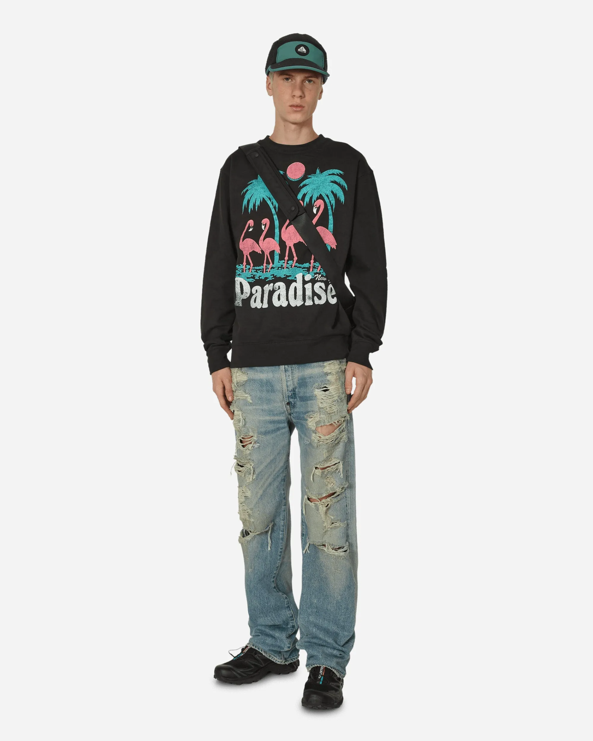 Paradis3 Sweatshirts^Storks Crewneck Sweatshirt Black