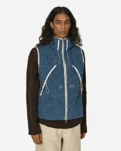 ROA Coats And Jackets^Story mfg. Puffer Vest Indigo Check