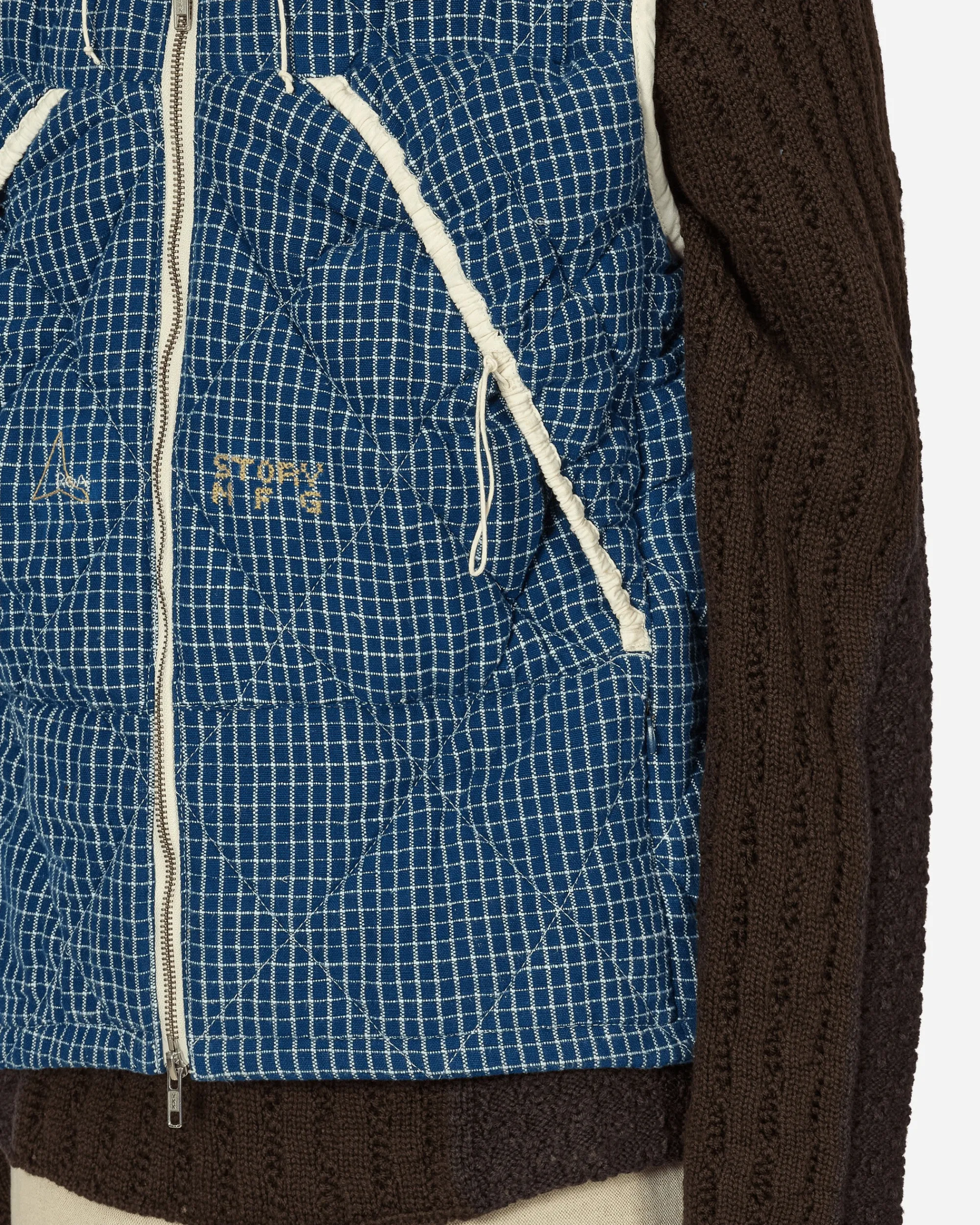 ROA Coats And Jackets^Story mfg. Puffer Vest Indigo Check