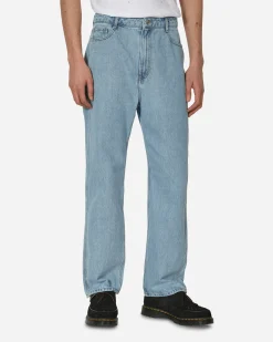 AMOMENTO Pants^Straight Fit Denim Pants Light Blue