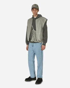 AMOMENTO Pants^Straight Fit Denim Pants Light Blue