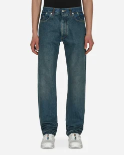 Maison Margiela Pants^Straight-Leg Faded Denim Pants Blue