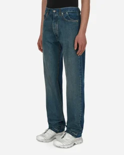 Maison Margiela Pants^Straight-Leg Faded Denim Pants Blue