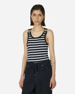Jean Paul Gaultier T-Shirts^Strapped Marinière Tank Top Black / White