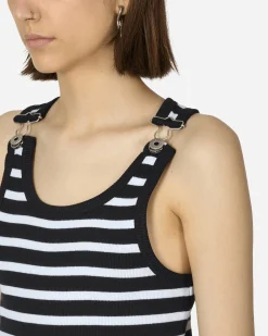 Jean Paul Gaultier T-Shirts^Strapped Marinière Tank Top Black / White