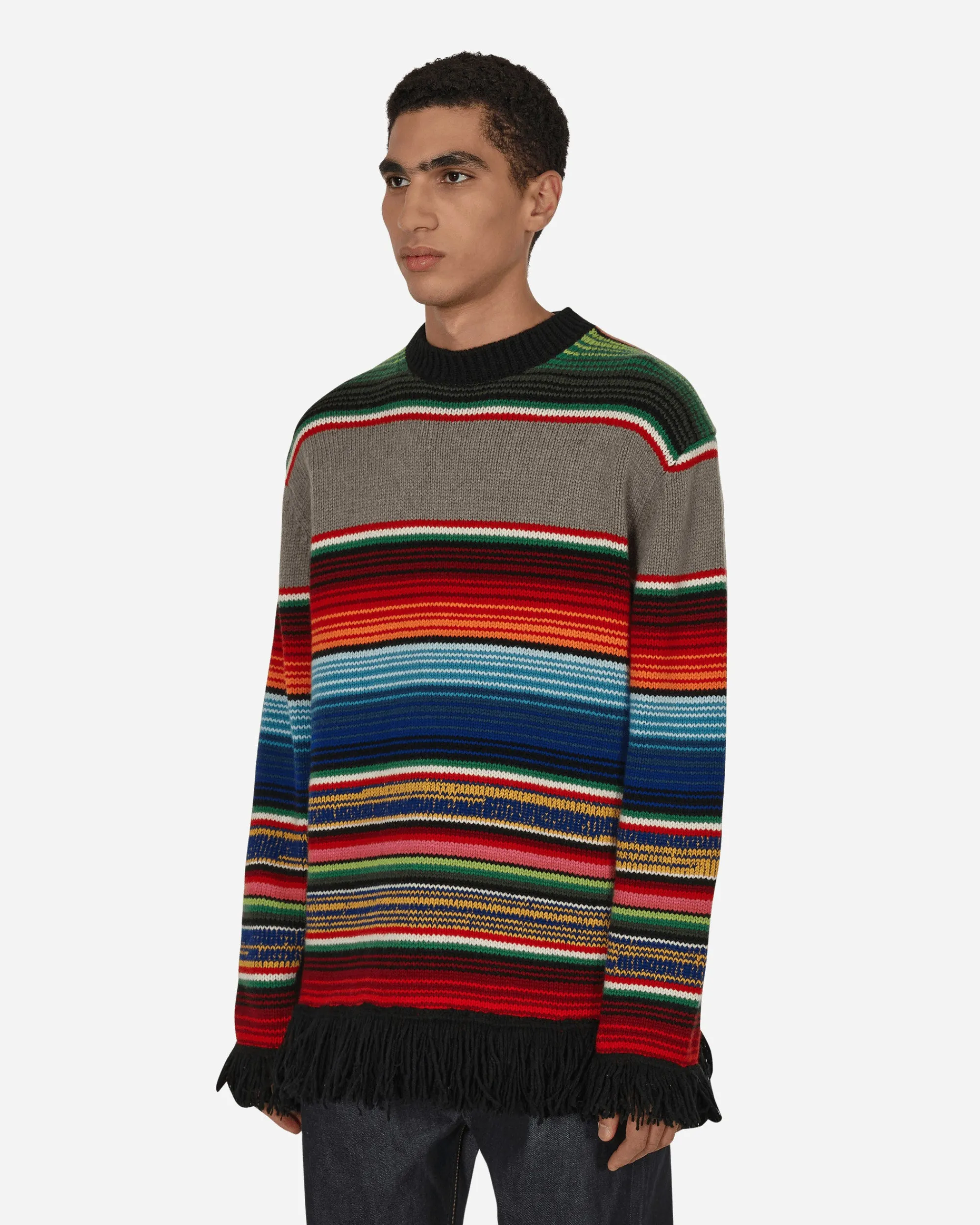 Junya Watanabe MAN Knitwear^Stripe Crewneck Sweater Multicolor