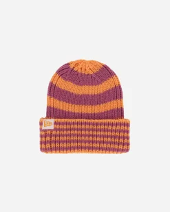 New Era Hats|Hats^Stripe Cuff Knit Beanie Orange