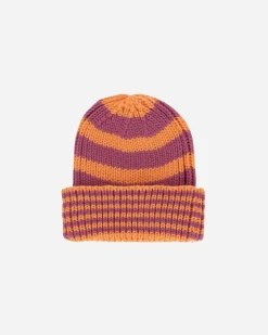 New Era Hats|Hats^Stripe Cuff Knit Beanie Orange