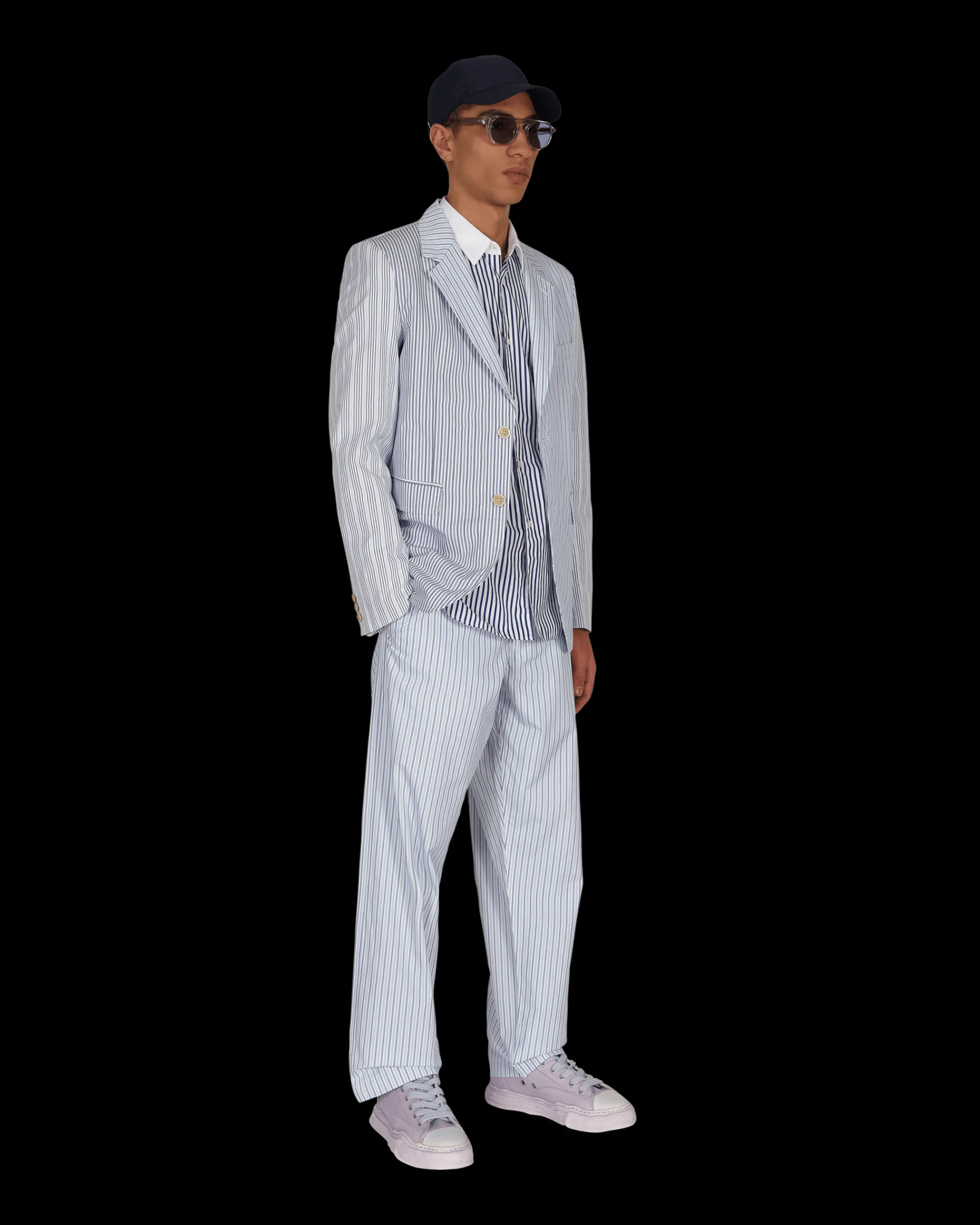 Comme Des Garçons Shirt Coats And Jackets^Stripe Jacket Multicolor