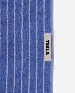 Tekla Textile^Striped Bath Towel Clear Blue Stripes