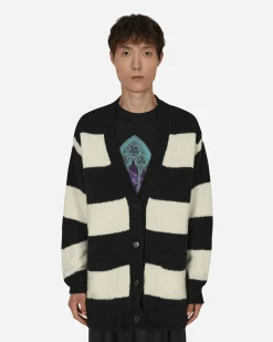 Dries Van Noten Knitwear^Striped Cardigan Black