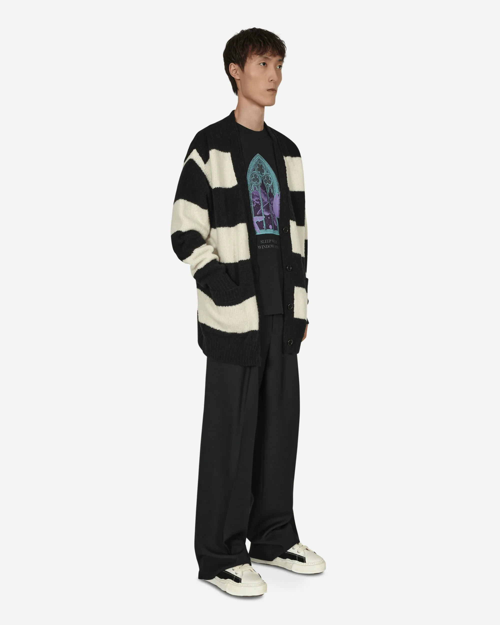Dries Van Noten Knitwear^Striped Cardigan Black