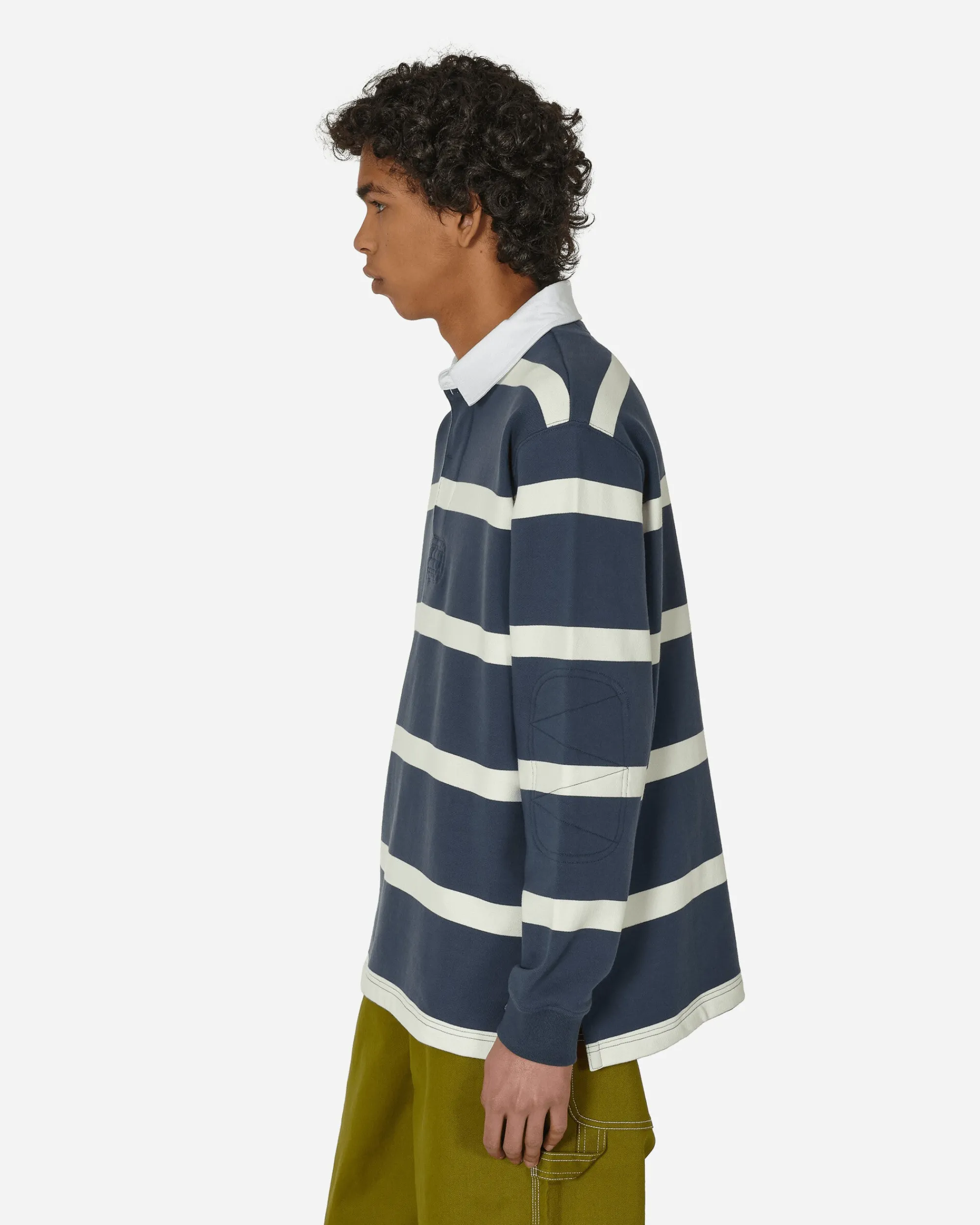 Nike T-Shirts^Striped Heavyweight Rugby Polo Shirt Thunder Blue / Sail