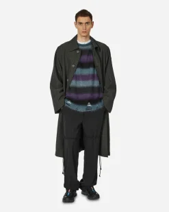 Song for the Mute Knitwear^Striped Mohair Oversized Sweater Midnight