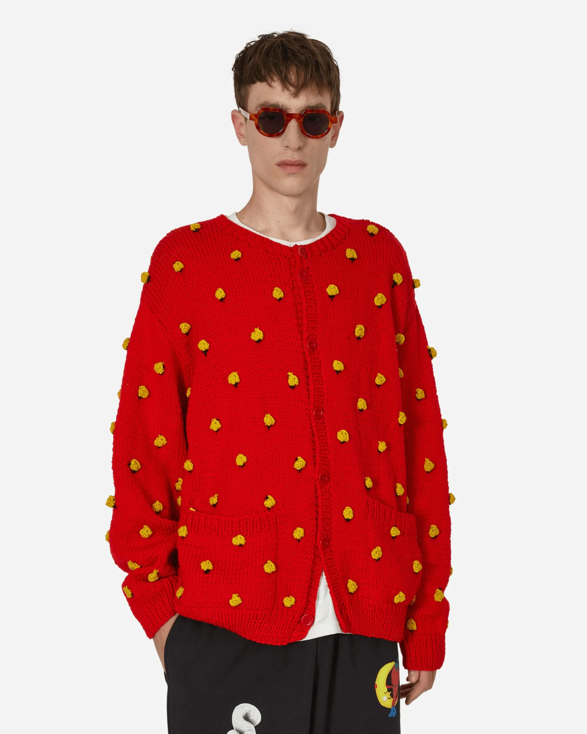 Sky High Farm Knitwear^Stuffies Strawberry Cardigan Red