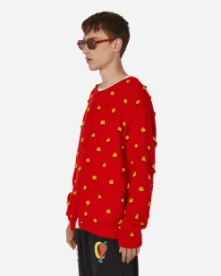 Sky High Farm Knitwear^Stuffies Strawberry Cardigan Red