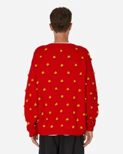 Sky High Farm Knitwear^Stuffies Strawberry Cardigan Red