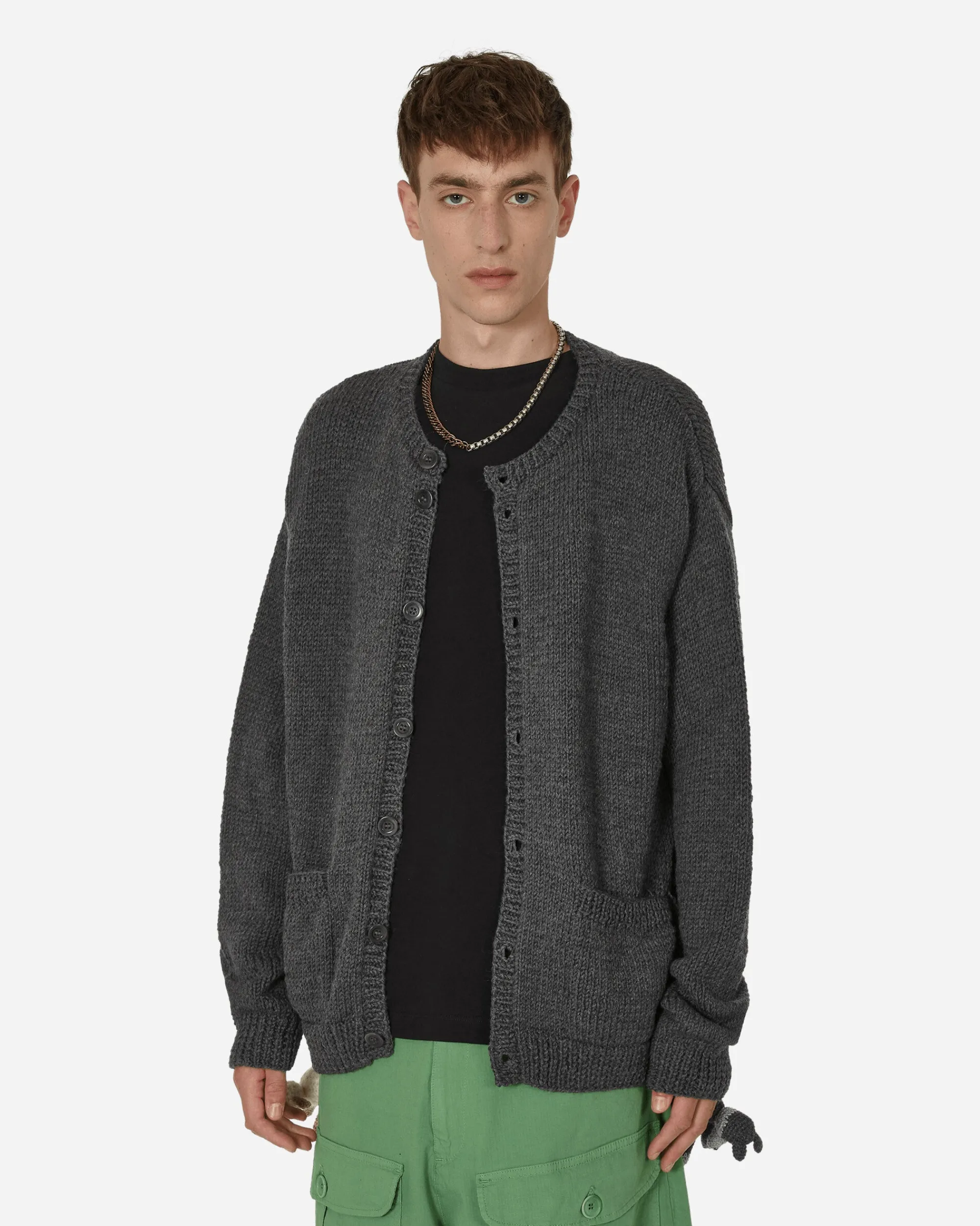Sky High Farm Knitwear^Stuffies Wolf Cardigan Grey