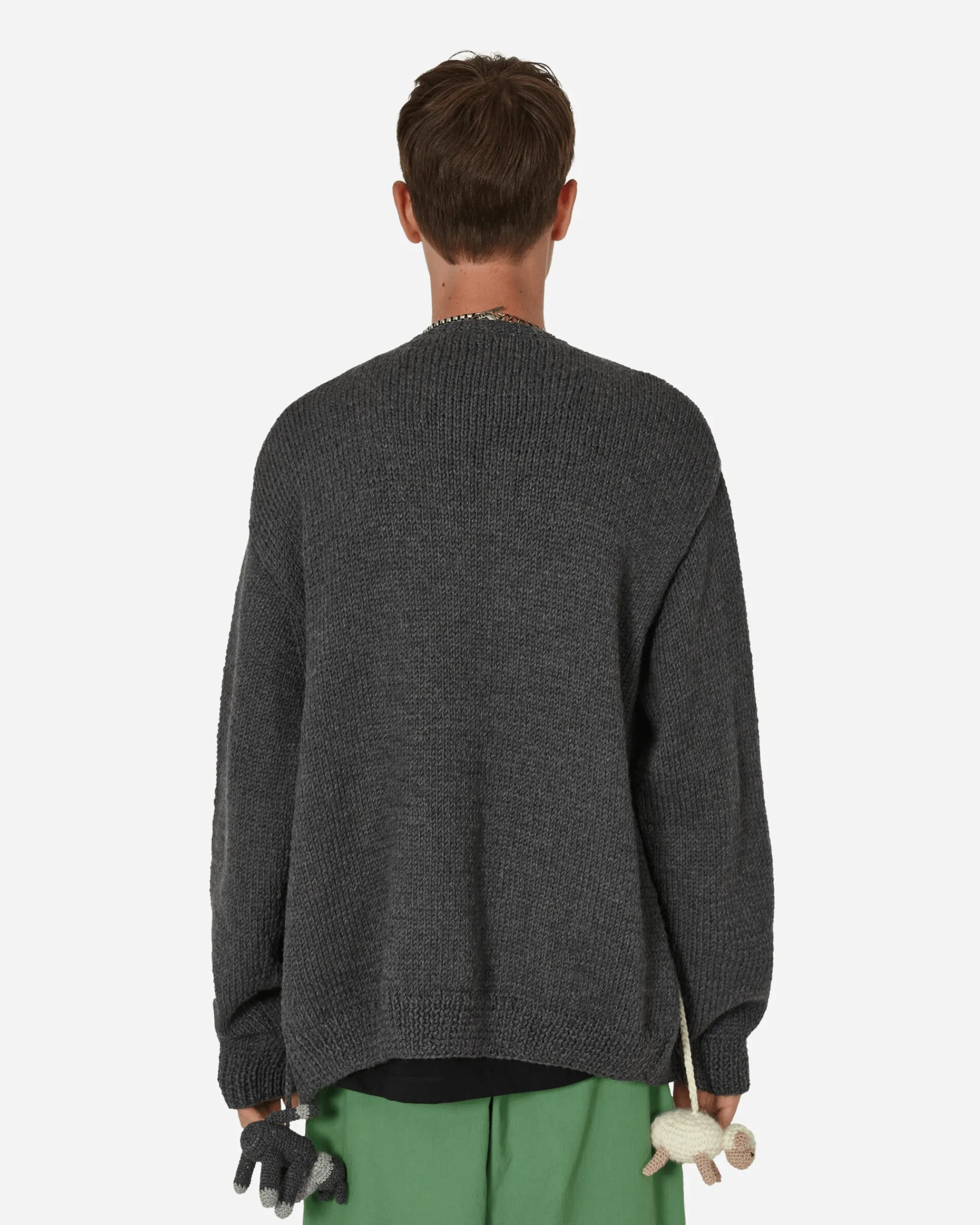 Sky High Farm Knitwear^Stuffies Wolf Cardigan Grey