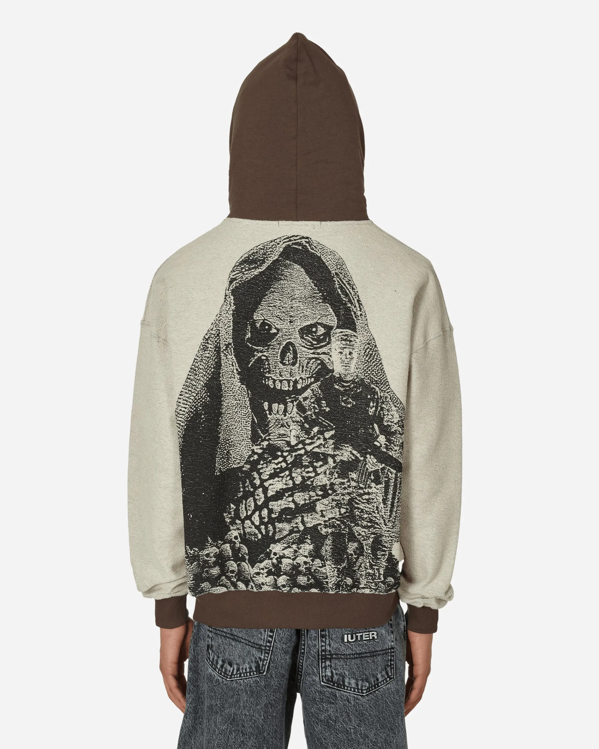 Iuter Sweatshirts^Stupid Humans Reverse Hoodie Brown