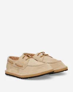 Dries Van Noten Classic Shoes^Suede Boat Shoes Beige