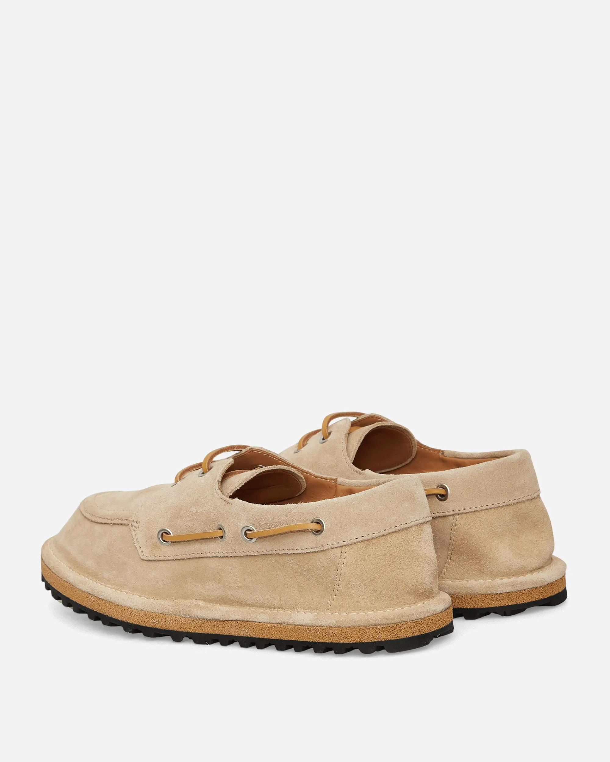Dries Van Noten Classic Shoes^Suede Boat Shoes Beige