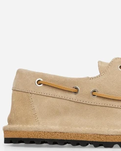 Dries Van Noten Classic Shoes^Suede Boat Shoes Beige
