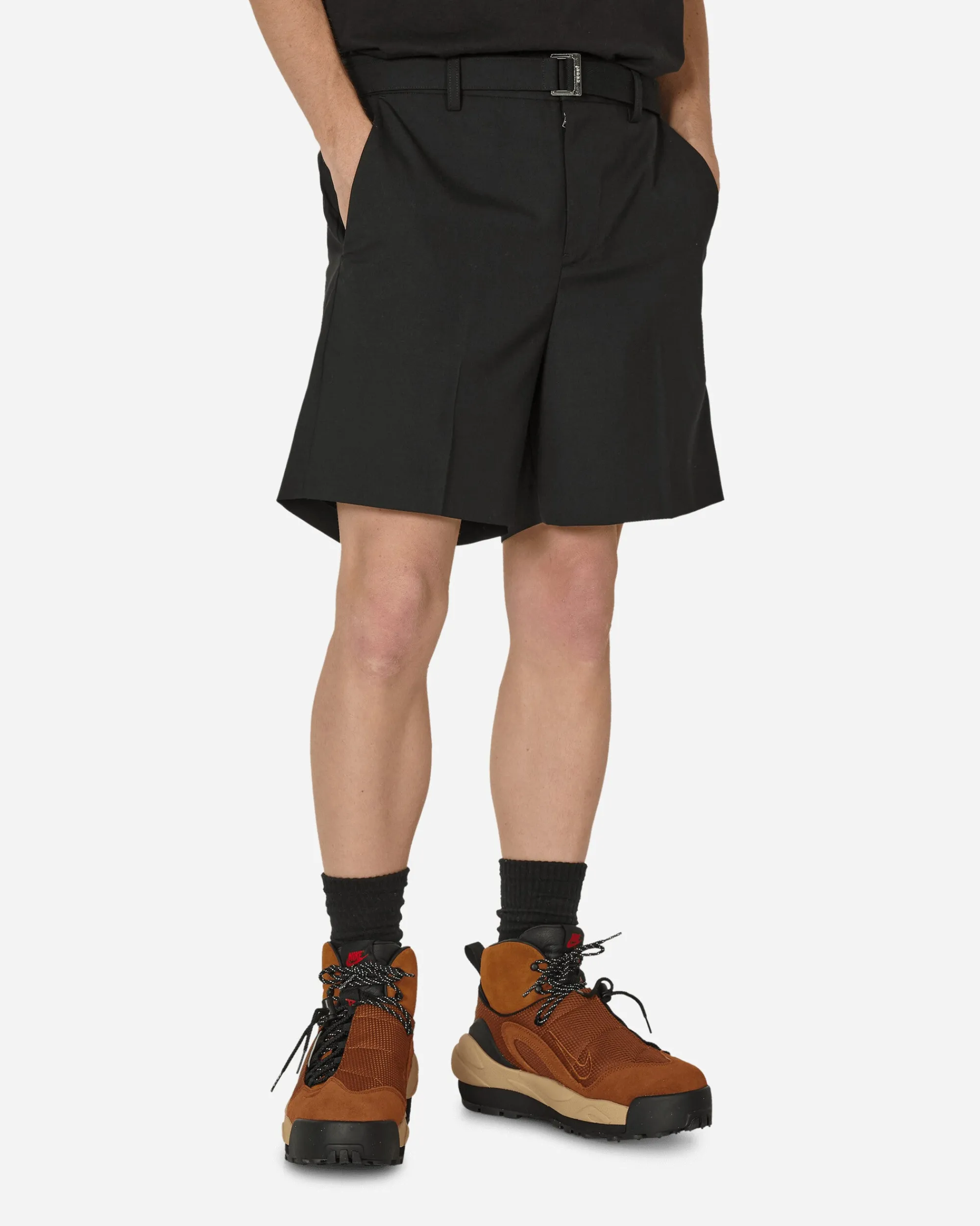 sacai Shorts^Suiting Shorts Black