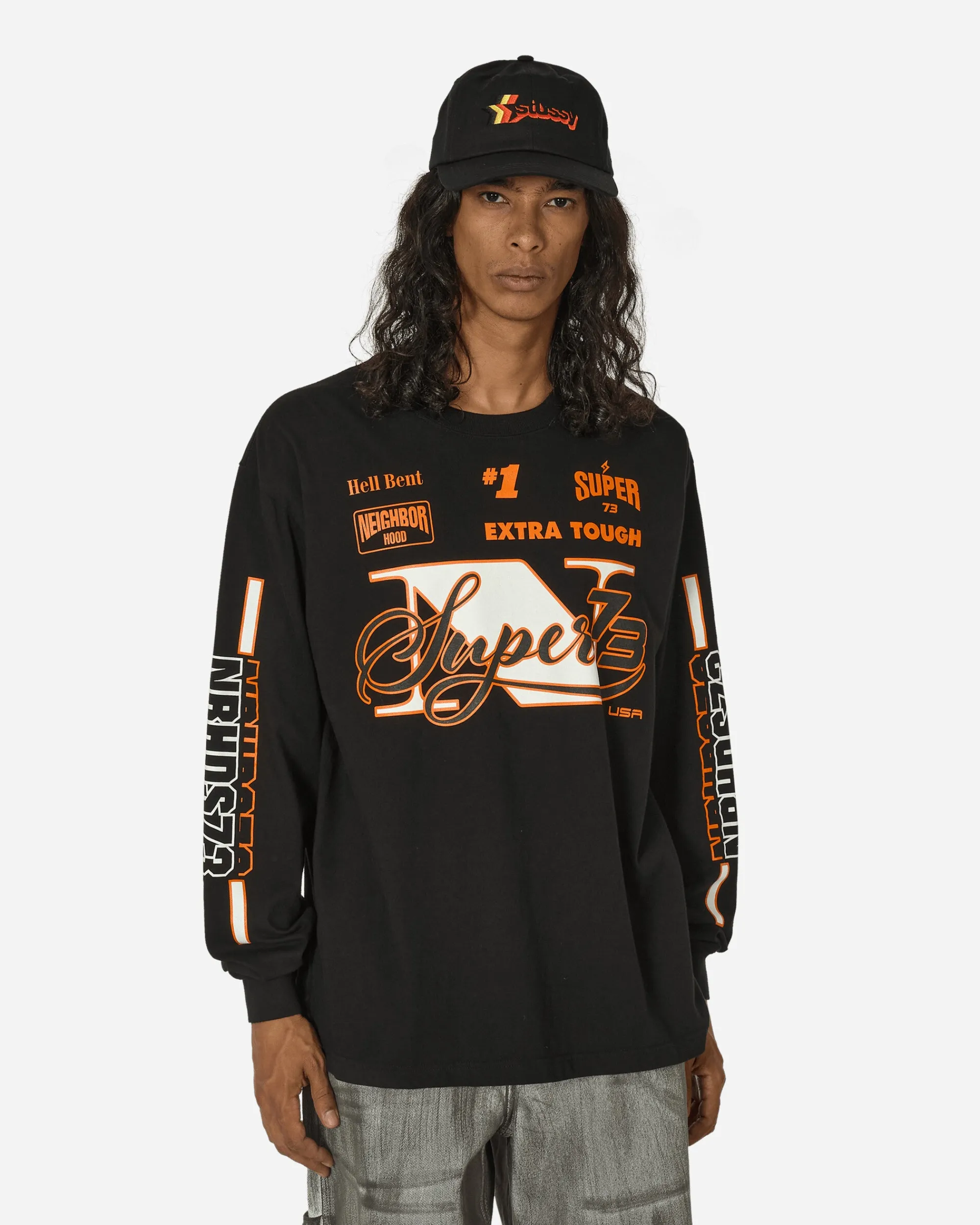Neighborhood T-Shirts^Super73 Longsleeve T-Shirt Black