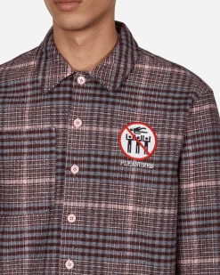 Pleasures Shirts^Surfing Flannel Shirt Pink