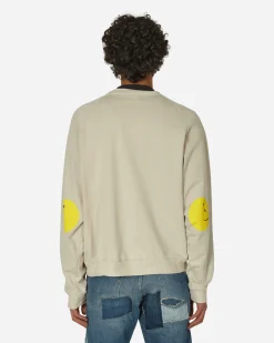 KAPITAL Sweatshirts^30/-SWT Knit x Fur Grizzly Sweatshirt (Profile Rainbowy & Beethoven) Ecru
