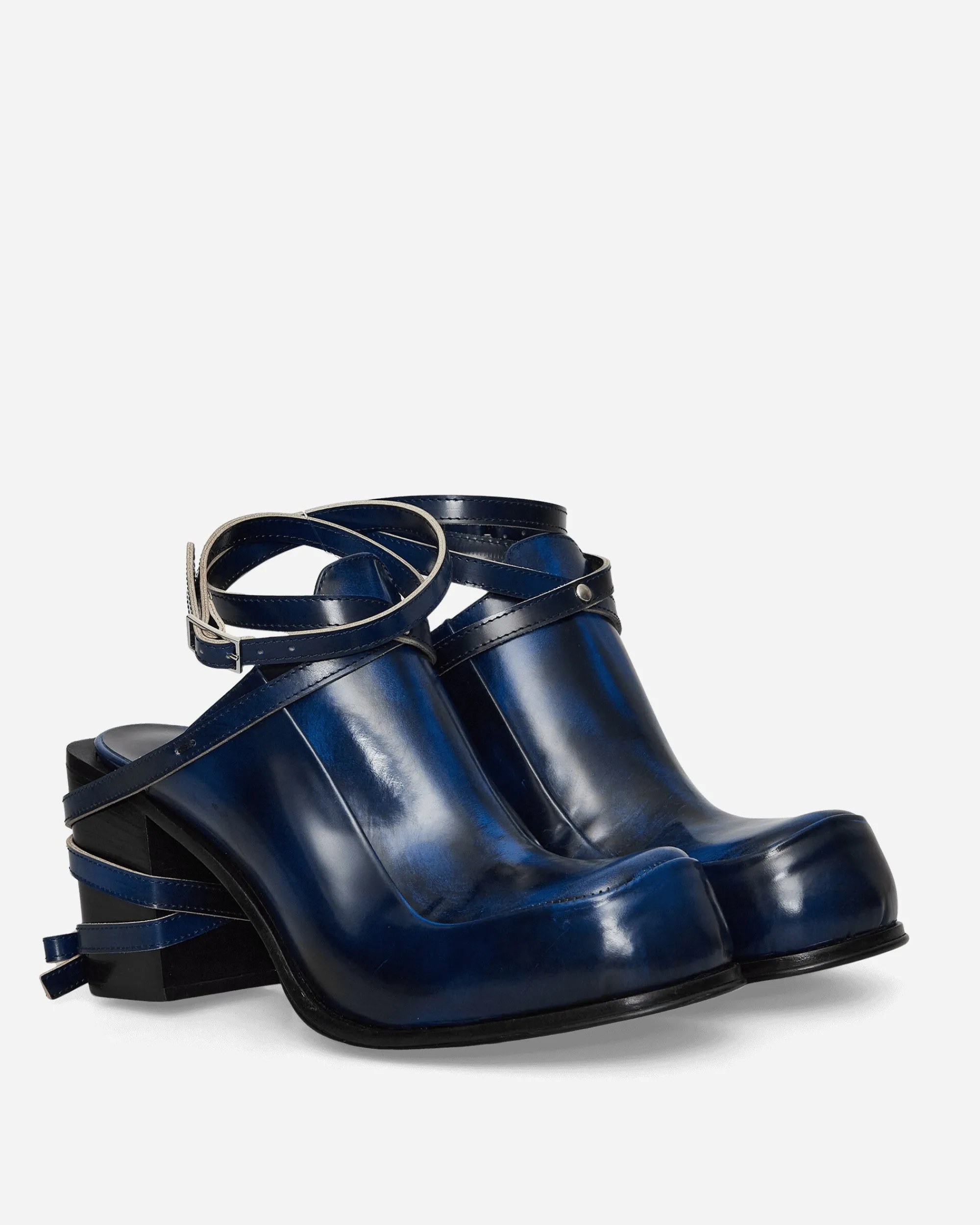 Simona Vanth Classic Shoes^Tango Brush-Off Leather Heels Navy