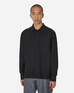 GR10K T-Shirts^Taped Bonded Polo Shirt Black