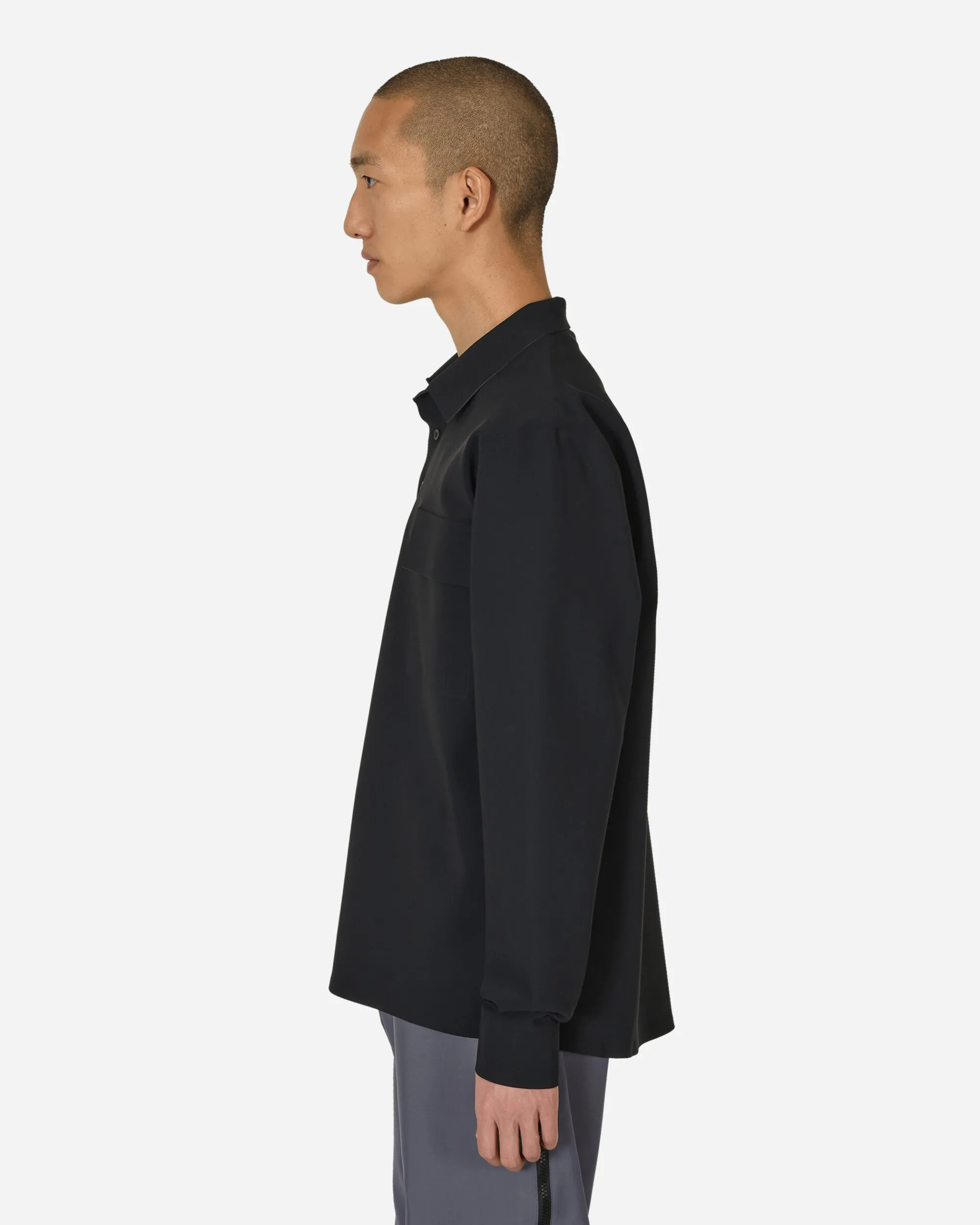 GR10K T-Shirts^Taped Bonded Polo Shirt Black