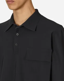 GR10K T-Shirts^Taped Bonded Polo Shirt Black