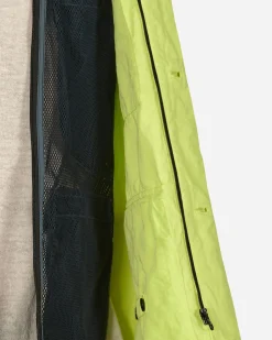 Stone Island Shirts^TELA COTONE LINO FIAMMATO-TC Garment Dyed Shortsleeve Jacket Yellow