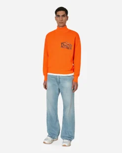 Aries Knitwear^Temple Fluro Turtleneck Sweater Orange