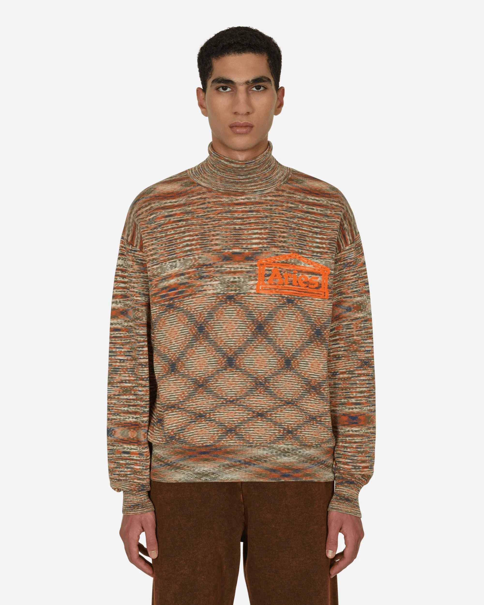 Aries Knitwear^Temple Space Dye Turtleneck Multicolor